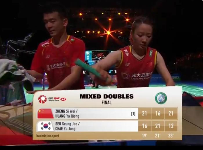 全英公开赛收官日国羽两冠两亚：郑思维／黄雅